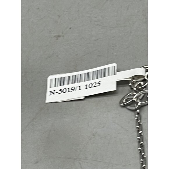 Mariana charm chain necklace handmade crystal green heart hand fish 19 READ NEW - Picture 3 of 7